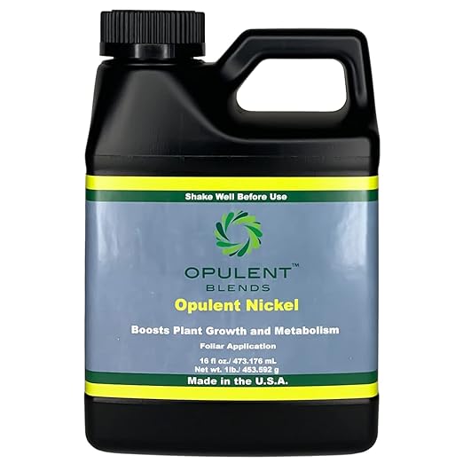 Opulent Nickel | 16 fl. oz. | Liquid Nickel Fertilizer | Aids in Disease Tolerance and Nitrogen Metabolism and Fixation