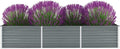 Garden Raised Bed Galvanized Steel 94.5x31.5x17.7 Gray