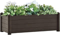 Garden Raised Bed PP Mocha 39.4”x16.9”x13.8” fWeight-14 lbs