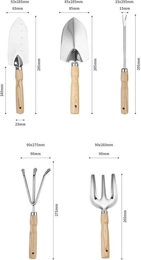 Garden Tools Set 5PC Heavy Duty Gardening Kit Succulent Mini Garden Tool Set Stainless Steel Gardening Work Set