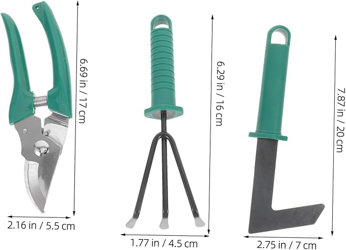 BESPORTBLE Garden Tool Set Includes Rake Shovel Shears Sprayer Tool Case for Outdoor Gardening Vegetable Planting Supplies