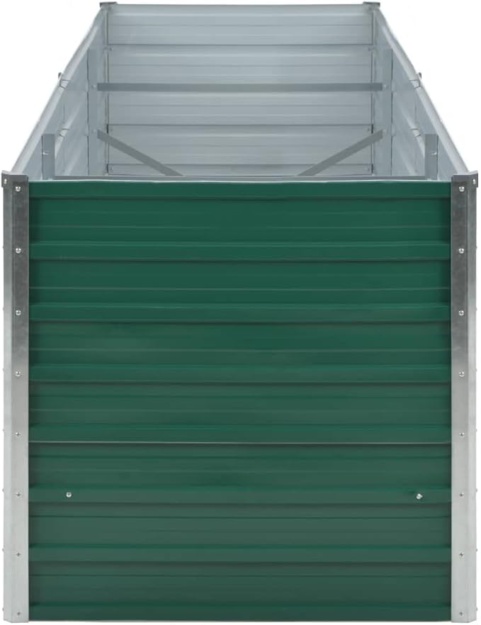 Garden Raised BedBackyard Patio Planter Boxes Raised BedsMetal Raised Garden Beds Suitable for Growing Flowers Porch and Fruits Galvanized Steel 94.5X31.5X31.3 Green