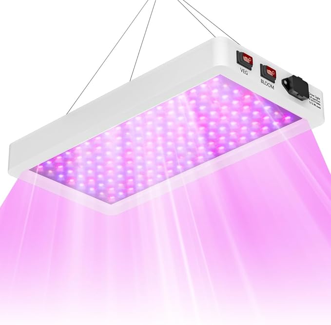 500W Power Red-Blue LED Grow Light 287 High-Efficiency Lamp Beads VEG/BLOOM Dual Modes 100-277V Universal Voltage US Plug – Suitable for Greenhouse Hydroponic Systems &amp Flower/Vegetable Cultiva