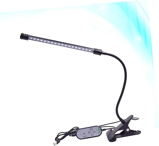 POPETPOP 9w Adjustable Dimmable Led Plant Grow Light Single Head Timing Feature for Indoor Vegetables Garden