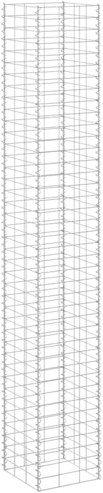 YAFF Metal Gabion Raised Bed Rectangular Rustic Silver Iron 78.7 Inch Long Garden Planter for Outdoor Use