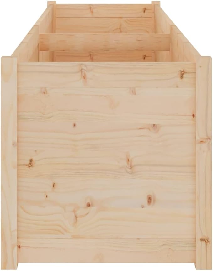 Wooden Garden Planter Box Raised Garden Bed Indoor Outdoor Planter Outdoor Wood Raised Garden Bed for Vegetables Flowers Herbs 78.7x19.7x19.7 Solid Wood Pine-272