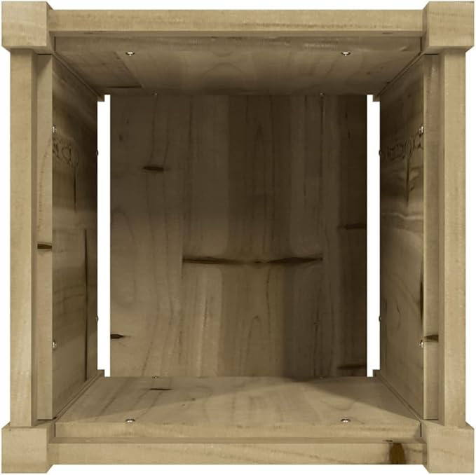 Wooden Garden Planter Box Outdoor Wood Raised Garden Bed for Planting Plants Vegetables 15.7x15.7x15.7 Impregnated Wood Pine-313