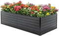 Galvanized Raised Garden Bed 7.2x3.6x2 ft Metal Planter Raised Garden Boxes Large Outdoor Rust-Resistant Planting Bed Kit for Growing Fresh Vegetables Flowers Herbs Black