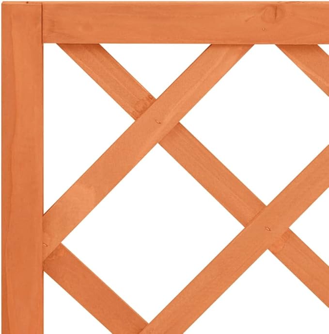 Garden Trellis Planter Wood Planter with Trellis Planter Box with Trellis Raised Garden Bed Outdoor for Plants Hanging Flower Baskets Brown 27.6x11.8x53.1 Solid Firwood