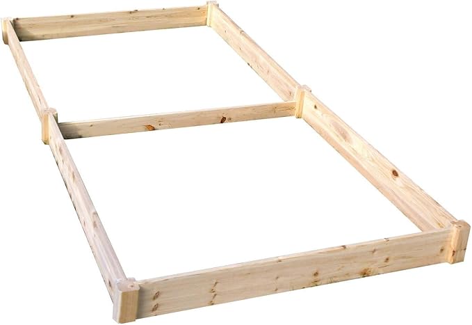 Raised Garden Bed 4x8ft - Modern Metal Planter Box for Vegetables Flowers Herbs - Durable Outdoor Garden Bed