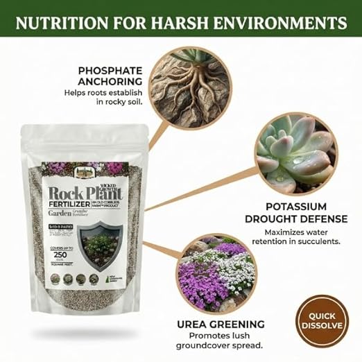 Old Cobblers Farm™ Wicked Growth Alpine/Rock Garden Plants Fertilizer - Designed for Hardy Growth and Vibrant Blooms in Thin Rocky soils (5 lbs | 10 lbs | 15 lbs | 20 lbs) (10 lbs)