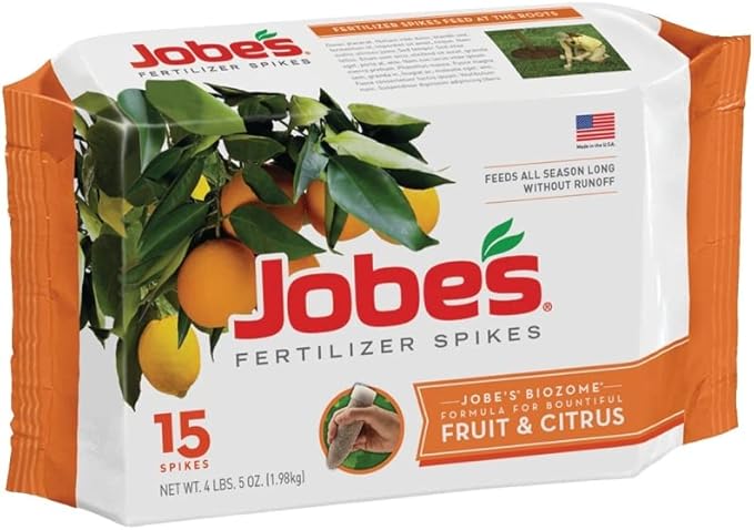 Jobe's 01612 15 Pack 9-12-12 Fruit &amp Citrus Tree Spikes - Quantity 4