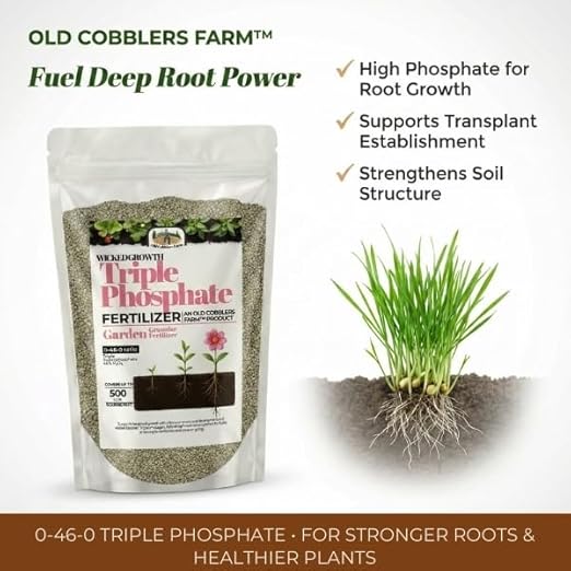 Old Cobblers Farm™ Wicked Growth Triple Phosphate - Boosts Root Development &amp Flowering Eco-Friendly (5 lbs | 10 lbs | 15 lbs | 20 lbs) (15 lbs)