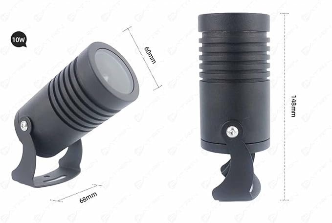 Narrow Beam Spotlight - Outdoor LED Spotlight Adjustable IP67 Waterproof Wall Wash Light For Building Facades Garden Flood Light With Long Throw Landscape Lighting Projection(Blue10W(AC85-265V))