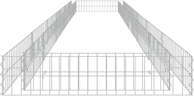 Gabion Raised Bed Silver Galvanized Steel Extra Large Gardening Pots &amp Planters 151316