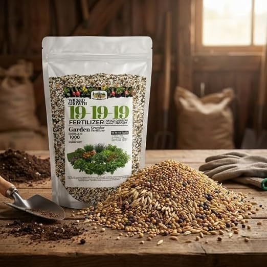 Old Cobblers Farm™ Wicked Growth Deer Plot &amp Wildlife 19-19-19 Fertilizer - Balanced Nutrition - Achieve Lush Growth and Vibrant Blooms (5 lbs | 10 lbs | 15 lbs | 20 lbs) (15 lbs)