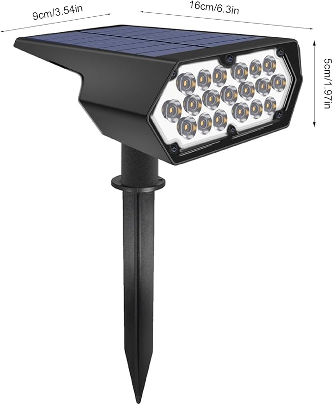 ZJchao Solar Lawn Spotlight Outdoor Patio Landscape Lighting Garden Villa Wall Lights Garage Wall Lamp Balcony Lamp Solar Powered Wall Lamp Solar Wall Lights Indoor Outdoor (White &ampWarm