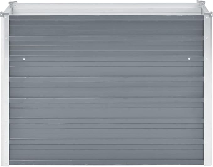 Galvanized Steel Planter Box - Deep &amp Wide for Plants Weather-Resistant Open Bottom 100x40x77cm