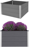 Garden Raised Bed WPC 39.4x39.4x21.3 Gray