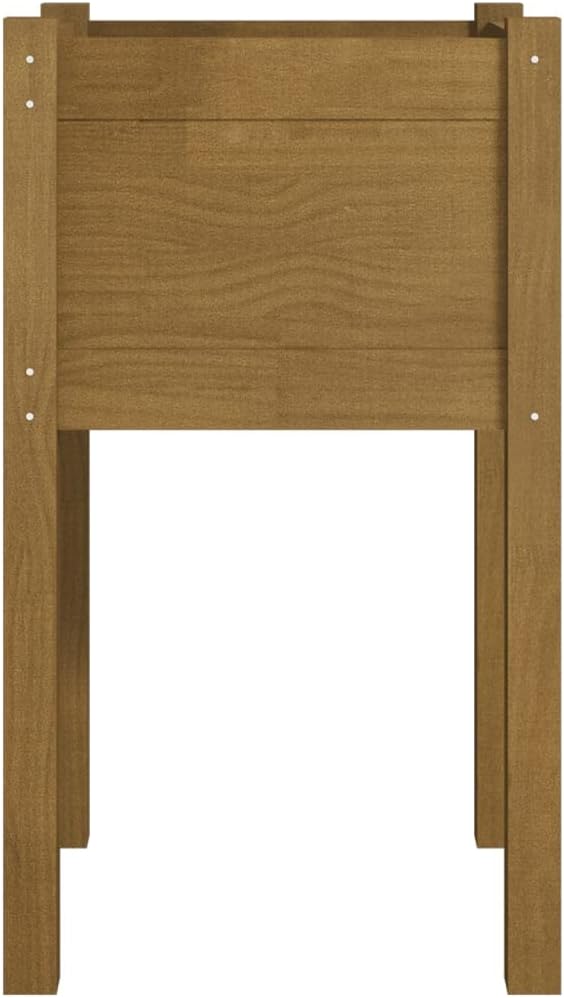 Garden PlantersGardening PlantersPatio Raised BedsBackyard Raised BedsRaised Flower BedsGarden DecorationPlanter Boxesfor DecksPatios2 pcs Honey Brown 15.7x15.7x27.6 Solid Wood Pine
