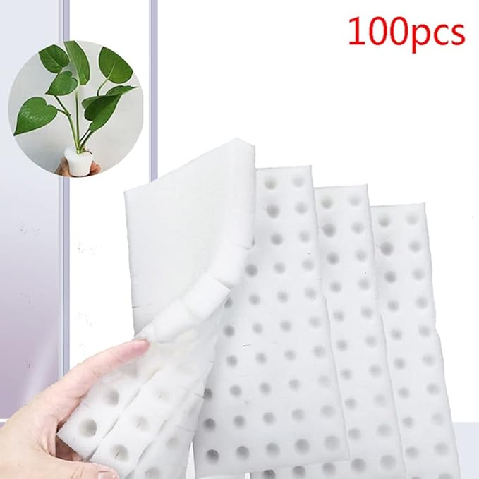 100pcs Cotton Seedling PU Sponge Soilless Hydroponic Vegetables Nursery Pots Seedlings for Garden Cultivation Plant Gardening Tool