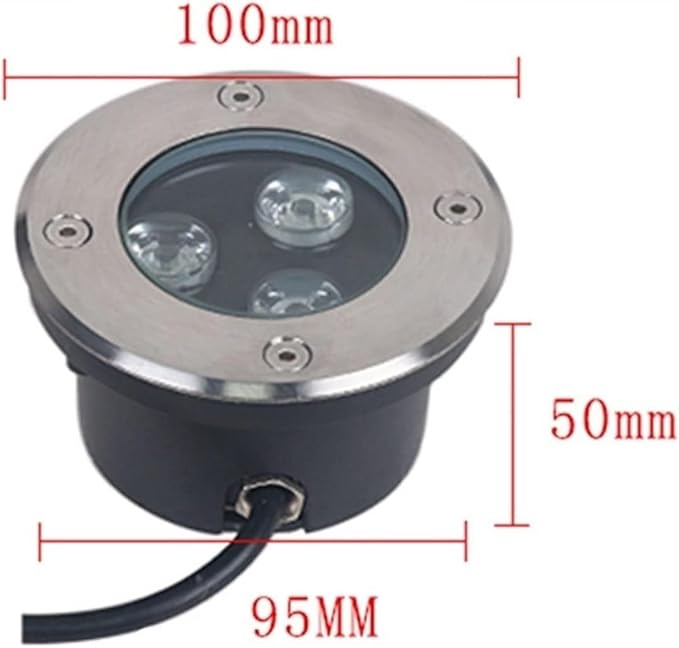 4PCS 3W IP67 Waterproof LED Outdoor Spotlight - Ultra-Thin Recessed Patio Floor Light for Garden Sidewalk and Landscape