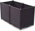 YSUEFIJO Outdoor Raised Garden Bed Raised Garden Bed Kit Plastic Planter Box Indoor Rectangular Planter Raised Beds for Vegetables for Flowers Herbs Fruits