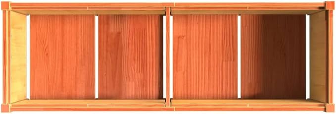 Wooden Raised Garden Bed Garden Planter Box Outdoor Wood Raised Garden Bed for Planting Plants Vegetables Wax Brown 59.1x19.7x19.7 Solid Wood Pine-250