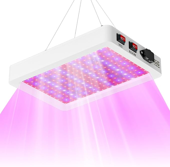 800W LED Growth Lamps – Full Spectrum Each Supplying UV/IR Spectrums To Replicate Natural SunlightComes With Compact US Plugs Ideal For Indoor Small-Space Gardens Hydroponic Boxes &amp Sapling Gr