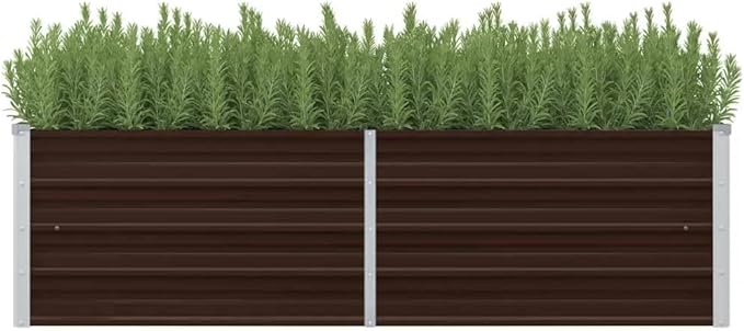 SKM Garden Raised Bed Brown 160x40x45 cm Galvanised Steel (Weight-9KG)
