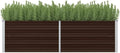 Garden Raised BedFreestanding PlantersMultifunctional High BedsBalcony Planter BoxPlant Privacy FencePatio Raised Bedsfor VegetablesFlowersOutdoorBrown 63x15.7x17.7 Galvanized Steel