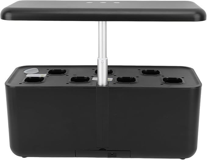 SIXRUN Hydroponics Growing System 3 Modes LED Hydrophonic Planter for Indoor Garden US Plug 100V‑240V LED Hydroponics Growing System Kit (Black)