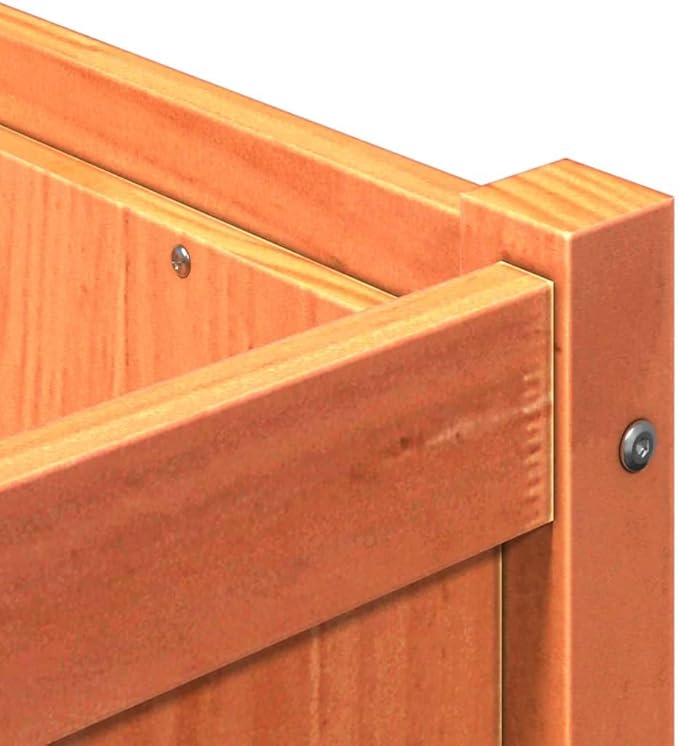 Wooden Raised Garden Bed Garden Planter Box Outdoor Wood Raised Garden Bed for Planting Plants Vegetables Wax Brown 70.9x19.7x19.7 Solid Wood Pine-262