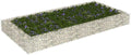 Galvanized Steel Gabion Raised Bed - 78.7x39.4x7.9 Metal Planter Box for Outdoor Flower Plant Vegetable Gardening - Large Metal Beds