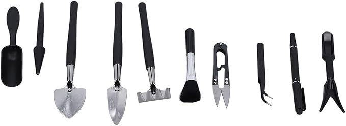 23 Piece Tool Set Miniature Garden Transplanting Tools Set for Bonsai Plants Small Houseplants