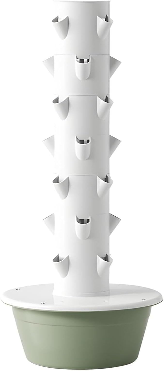 Hydroponic Growing TowerVertical Planter Tower with LightsOutdoor Indoor Vertical Planter System KitGift for Gardening LoverVegetable Plant9Layer