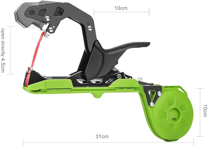 Plant Tying Machine Set Vine Tying Machine for Climbing Plants Tomato Tomatoes Vining Vegetables Flower PlantingCucumber 10000pcs Staples 20 Rolls (Green)