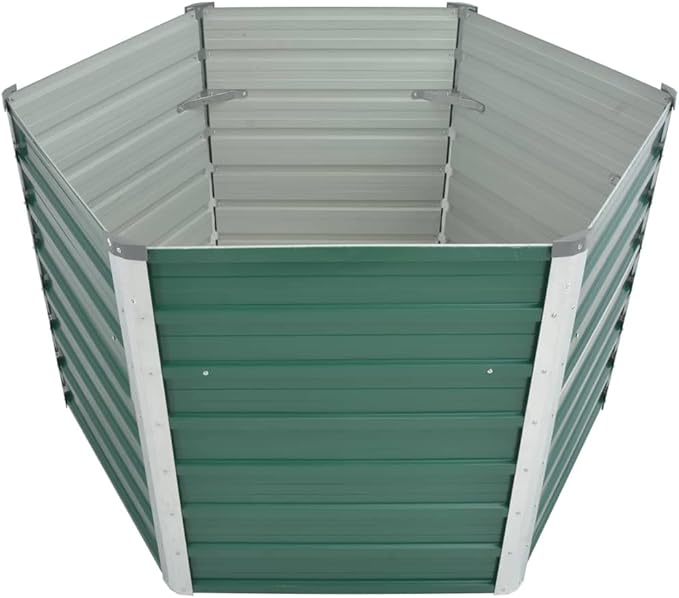 Garden Raised Bed Galvanized Steel 50.8x50.8x31.3 Green