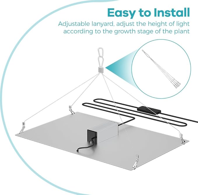 2PCS 600W LED Grow Lamps 2025 New 360 LEDs Full Spectrum Dimmable Grow Light with Diodes for Indoor Plants Seedling Veg &amp Bloom Hydroponic Lights Sunlight Lamp for Fill Lighting US Plug with Hoo