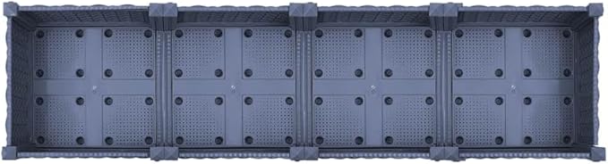 Raised Bed Blue Grey Polypropylene Medium Durable Raised Bed Gardening Pots &amp Planters 310400