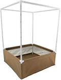 Grassroots Fabric Pots 4' x 4' Living Soil Raised Bed with Trellis Fittings and Blumat Irrigation Kit