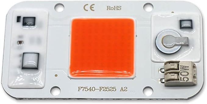 Welding Free Grow Light AC220V 50W COB LED Grow Light Chip Full Spectrum 380nm-840nm Compatible with Indoor Plant Seedling Grow Flower Tent