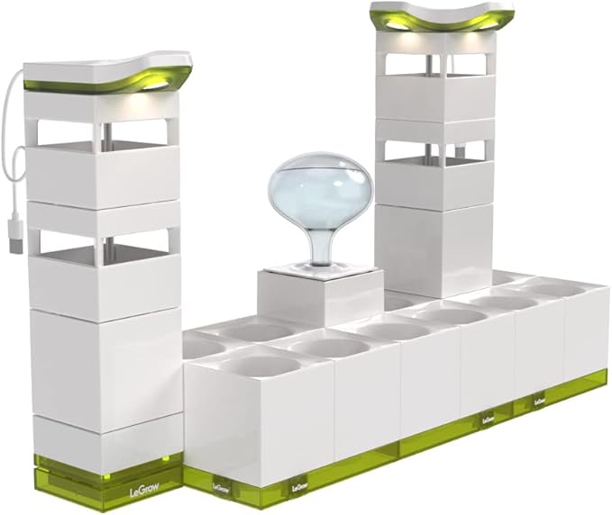 LeGrow Home Garden Enjoy The Natural Landscape Daily Automatic LED Grow Light 7 Days Watering Free Ecosystem Modular Design Fits Any Space Write [Plants NOT Included].