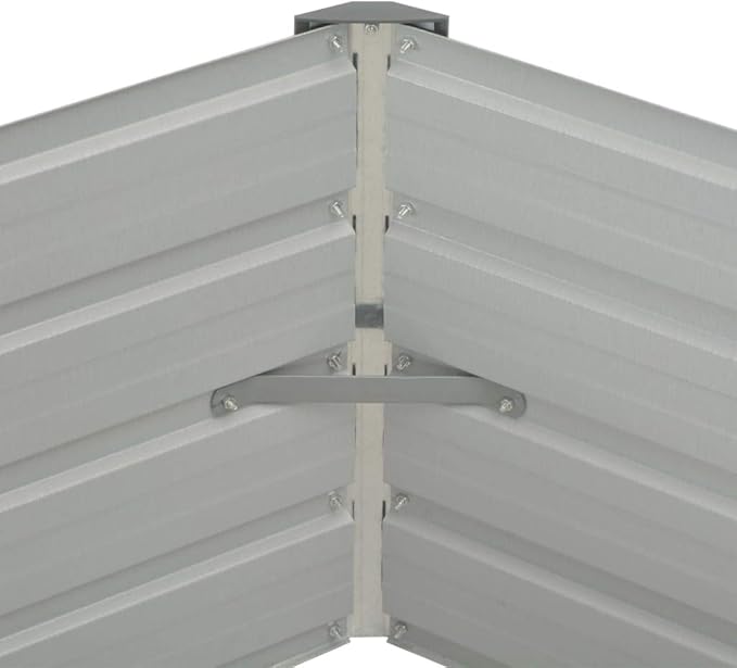 SKM Raised Garden Bed 50.8x50.8x18.1 Galvanized Steel Green