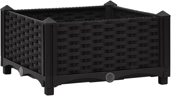 Raised Bed PlanterGarden BedGalvanized Raised Garden BedPlanter Raised bedsGalvanized Planter15.7x15.7x9.1 Polypropylene