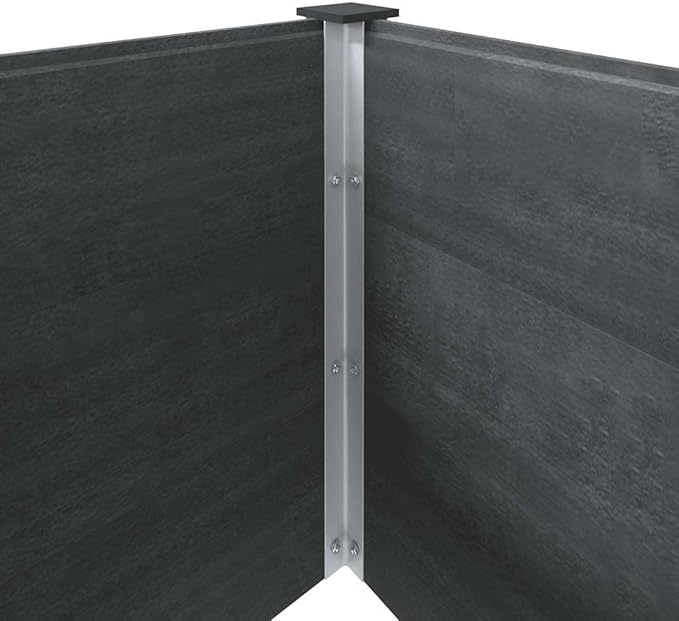 Garden Raised Bed Grey Wood Plastic Composite (WPC) Steel Large Gardening Pots &amp Planters 318096