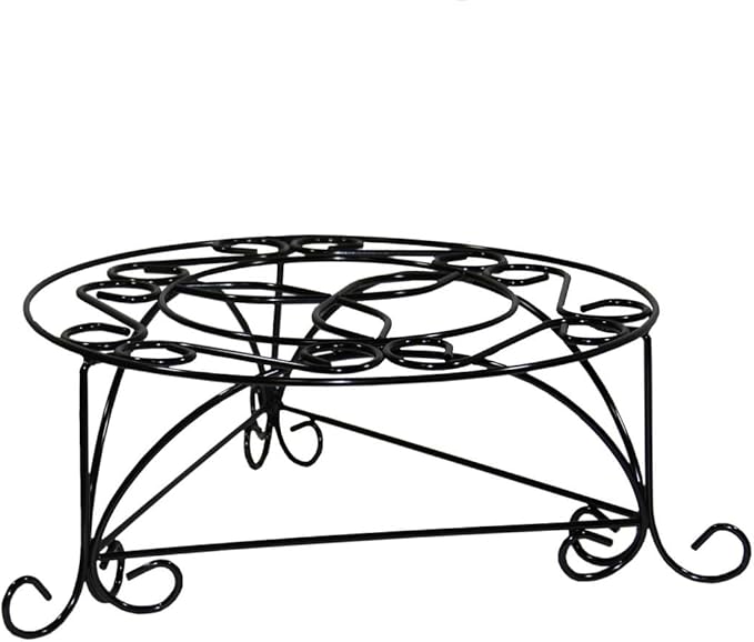6.25 H Mosaic Metal Black Gold Plant Stand