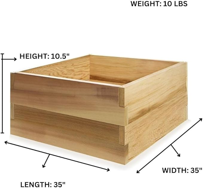 All Things Cedar RG36-2 3-ft x 3-ft 2-Tier Cedar Raised Garden Box | Expandable Plant Bed Stackable Wooden Planter - Easy Assembly Western Red Cedar Build Outdoor Gardening Solution