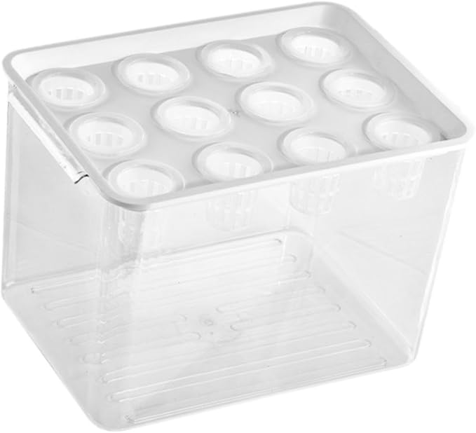 Hydroponics Grower Kit Hydroponic Growing System12 Hole Practical Indoor Hydroponics Tool Microgreens Growing Kit for Home White Lid