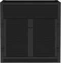 mondaria Raised Bed Garden Cabinet with Extra Storage Compartments Composite Planter Stand Box (Black)